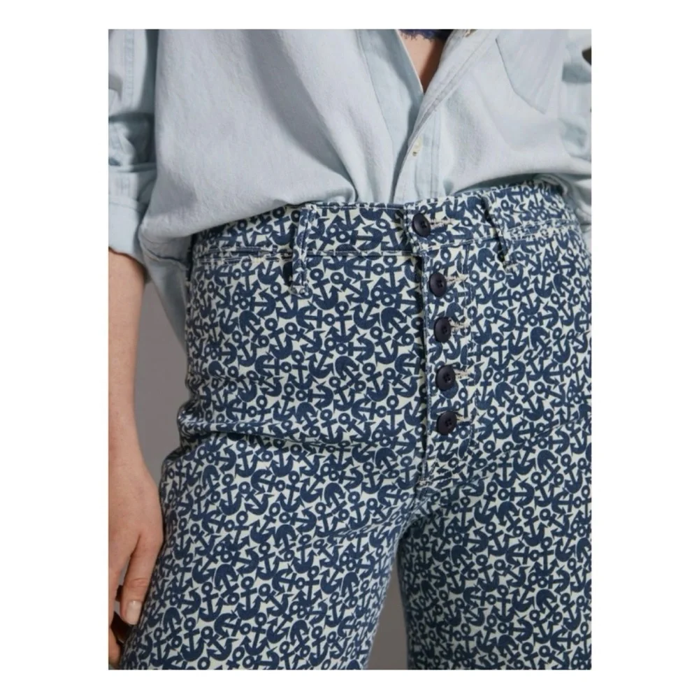 NWT MOTHER The Pixie Sailor Ultra High Rise Flare Jeans in Found At Sea Size 27